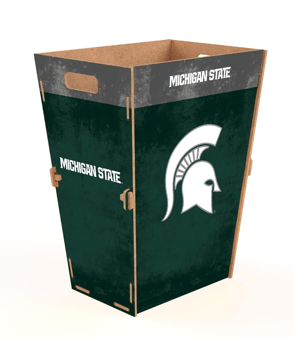 fan creations Michigan State Team Color Waste Bin Large