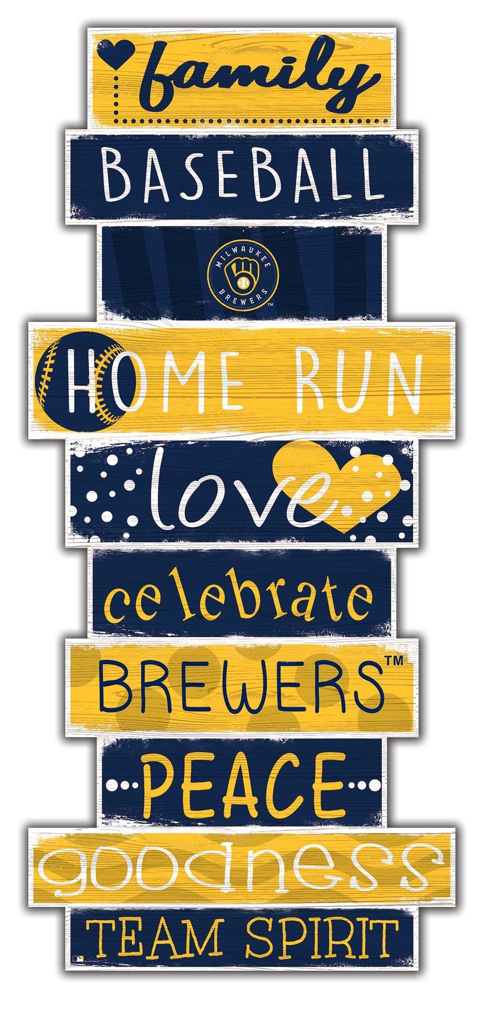fan creations Milwaukee Brewers Celebration Stack 24" Sign