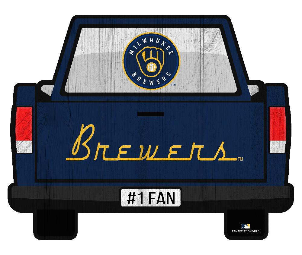 fan creations Milwaukee Brewers Slogan Truck Back Vintage 12in