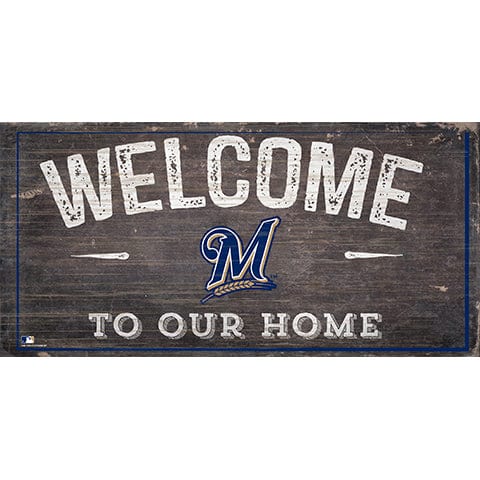 fan creations Milwaukee Brewers Welcome Distressed Sign