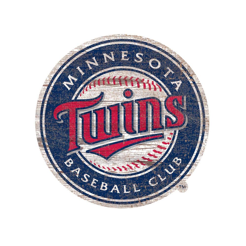 fan creations Minnesota Twins Distressed Logo Cutout Sign