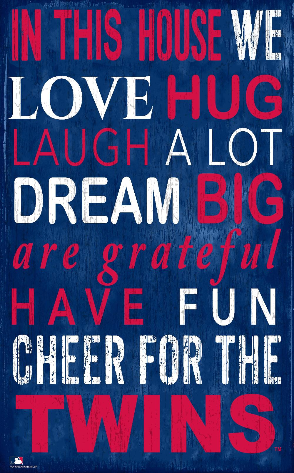 fan creations Minnesota Twins In This House 11x19 Sign