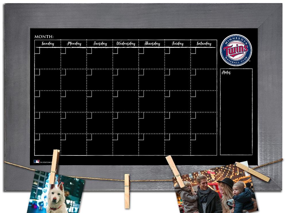 fan creations Minnesota Twins Monthly Chalkboard With Frame & Clothespins