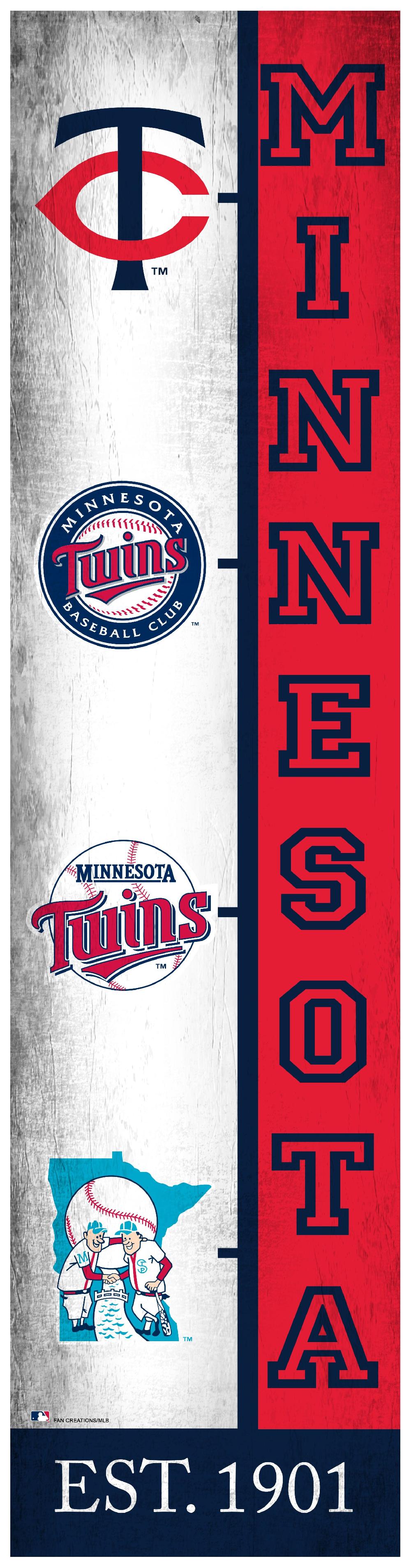 fan creations Minnesota Twins Team Logo Progression 6x24