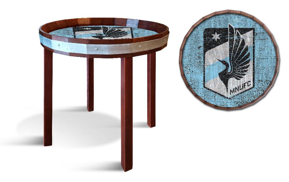 fan creations Minnesota United FC Barrel Top Side Table