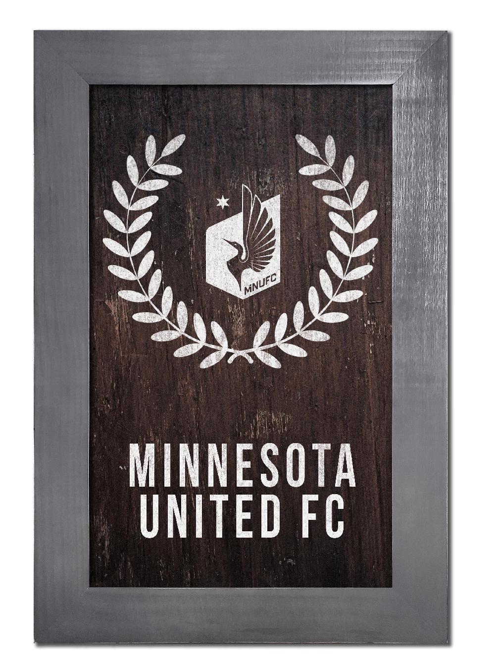 fan creations Minnesota United FC Laurel Wreath 11x19 Framed