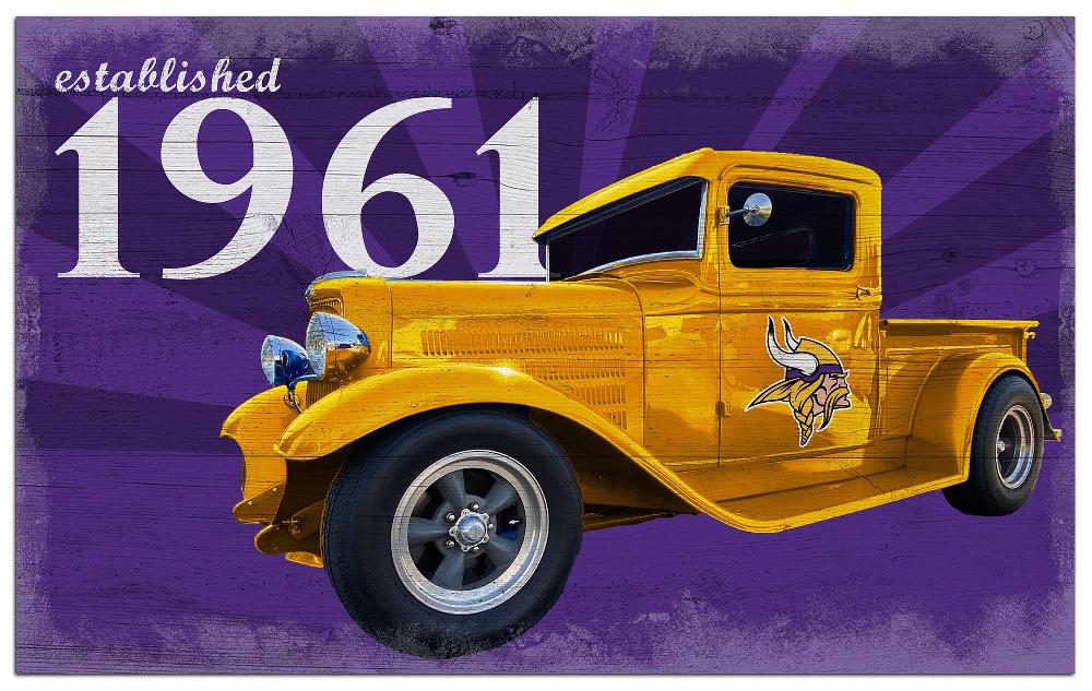 fan creations Minnesota Vikings Established Truck 11x19