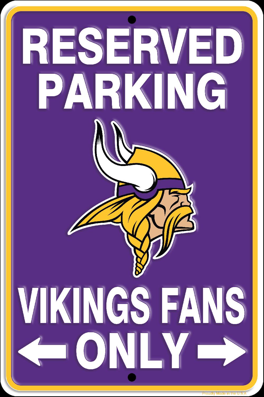 fan creations Minnesota Vikings Reserved Parking Metal 12x8in