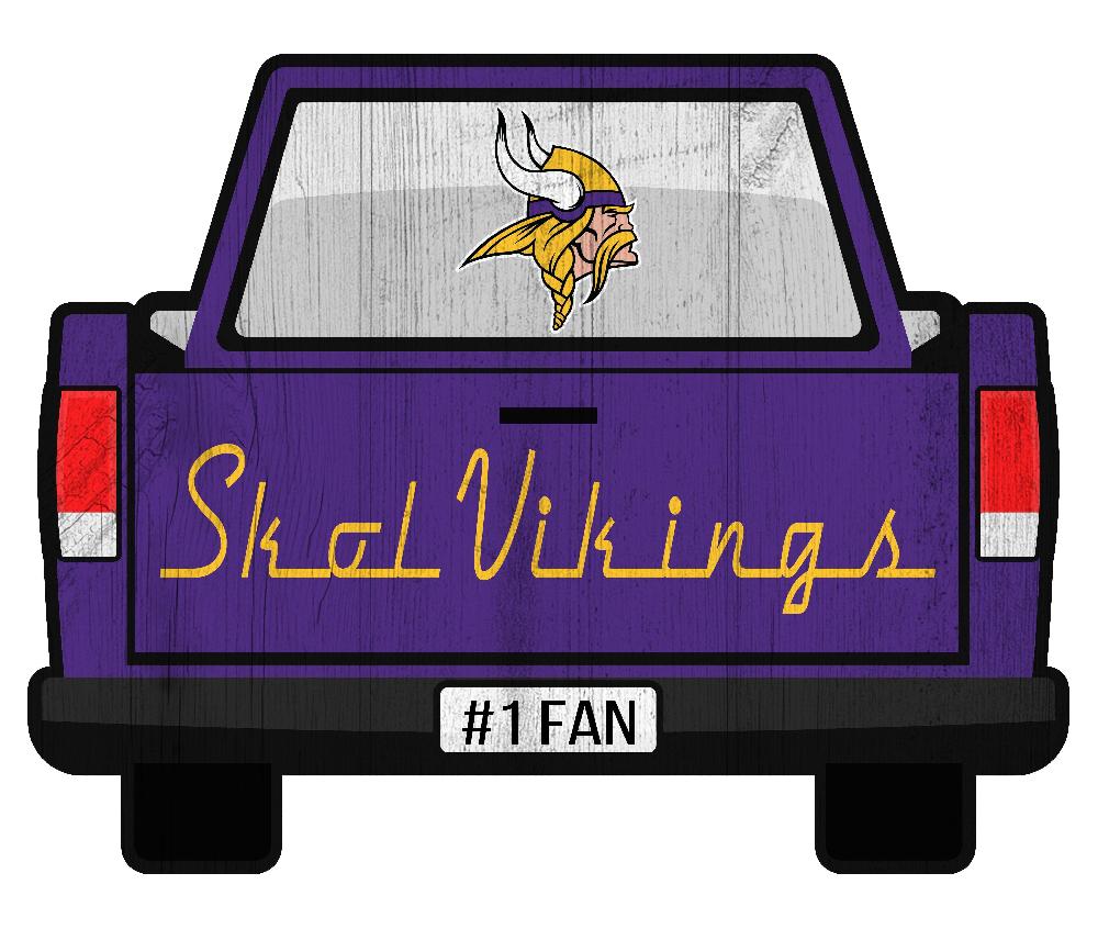 fan creations Minnesota Vikings Slogan Truck Back Vintage 12in