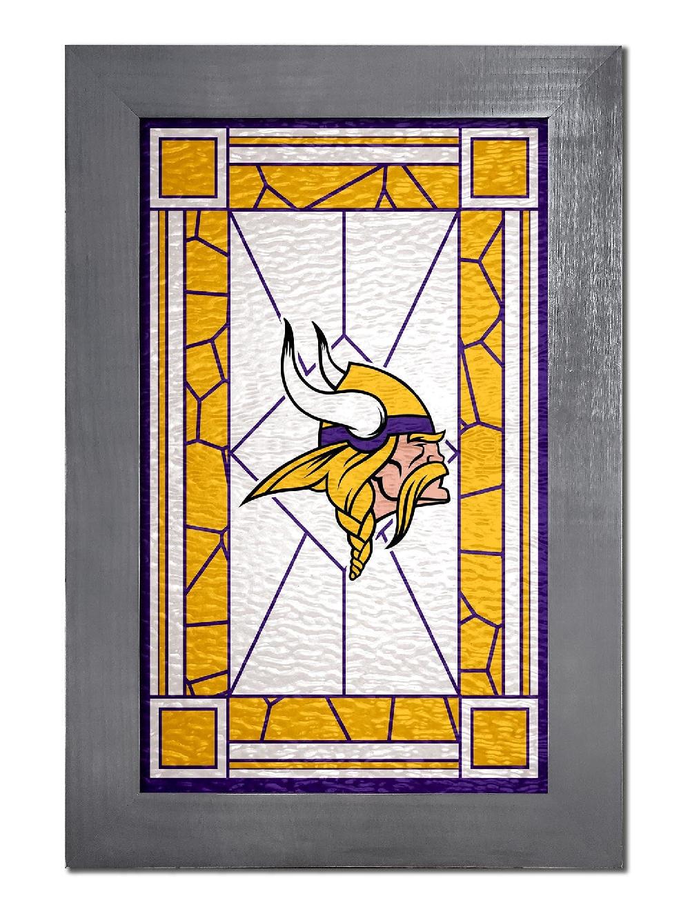 Fan Creations Minnesota Vikings Stained Glass 11x19