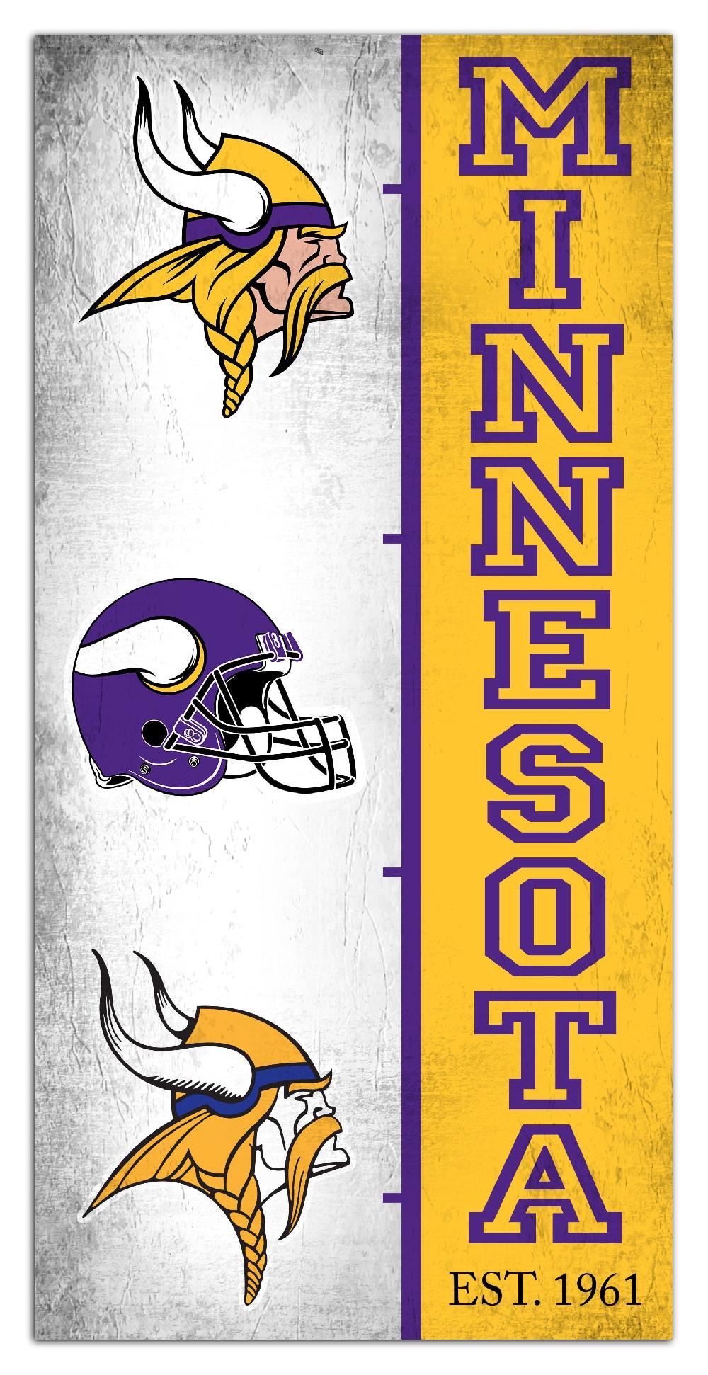 Fan Creations Minnesota Vikings Team Logo Progression 6x12