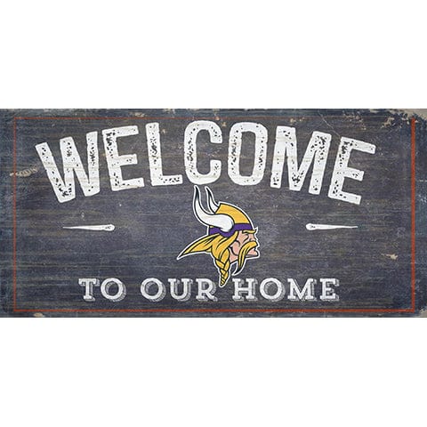 fan creations Minnesota Vikings Welcome Distressed 6 x 12