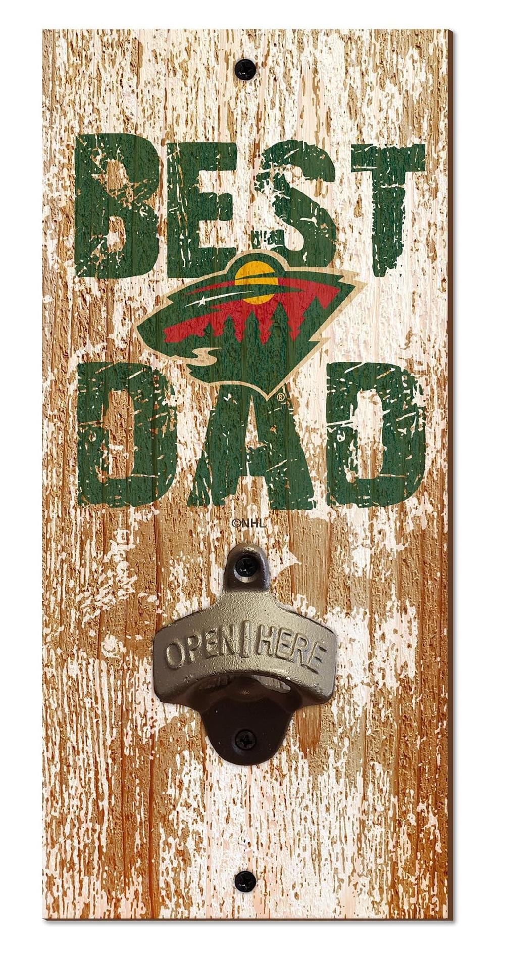 fan creations Minnesota Wild Best Dad Bottle Opener
