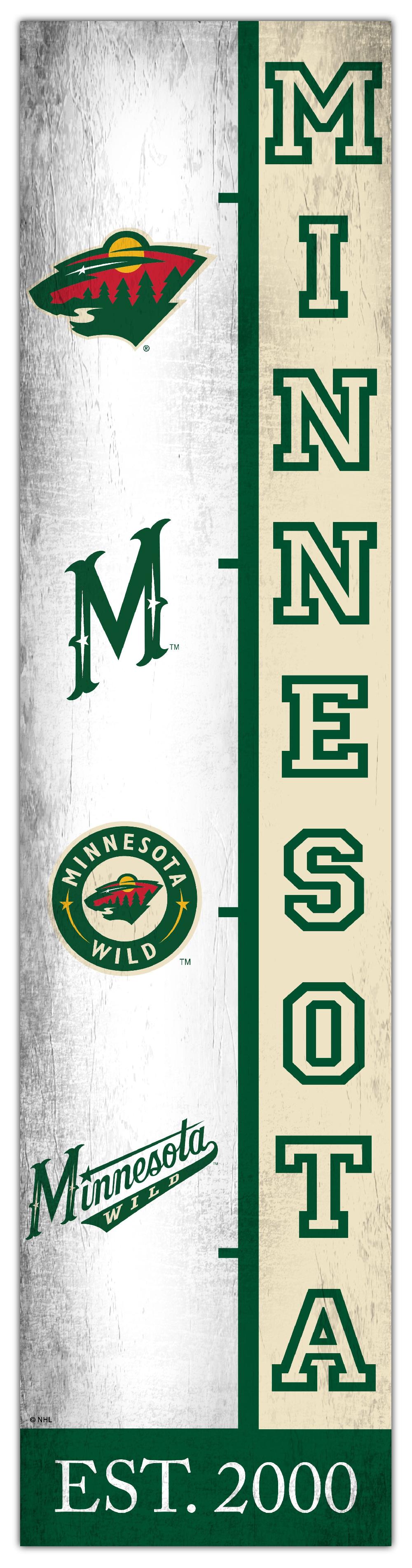 fan creations Minnesota Wild Team Logo Progression 6x24