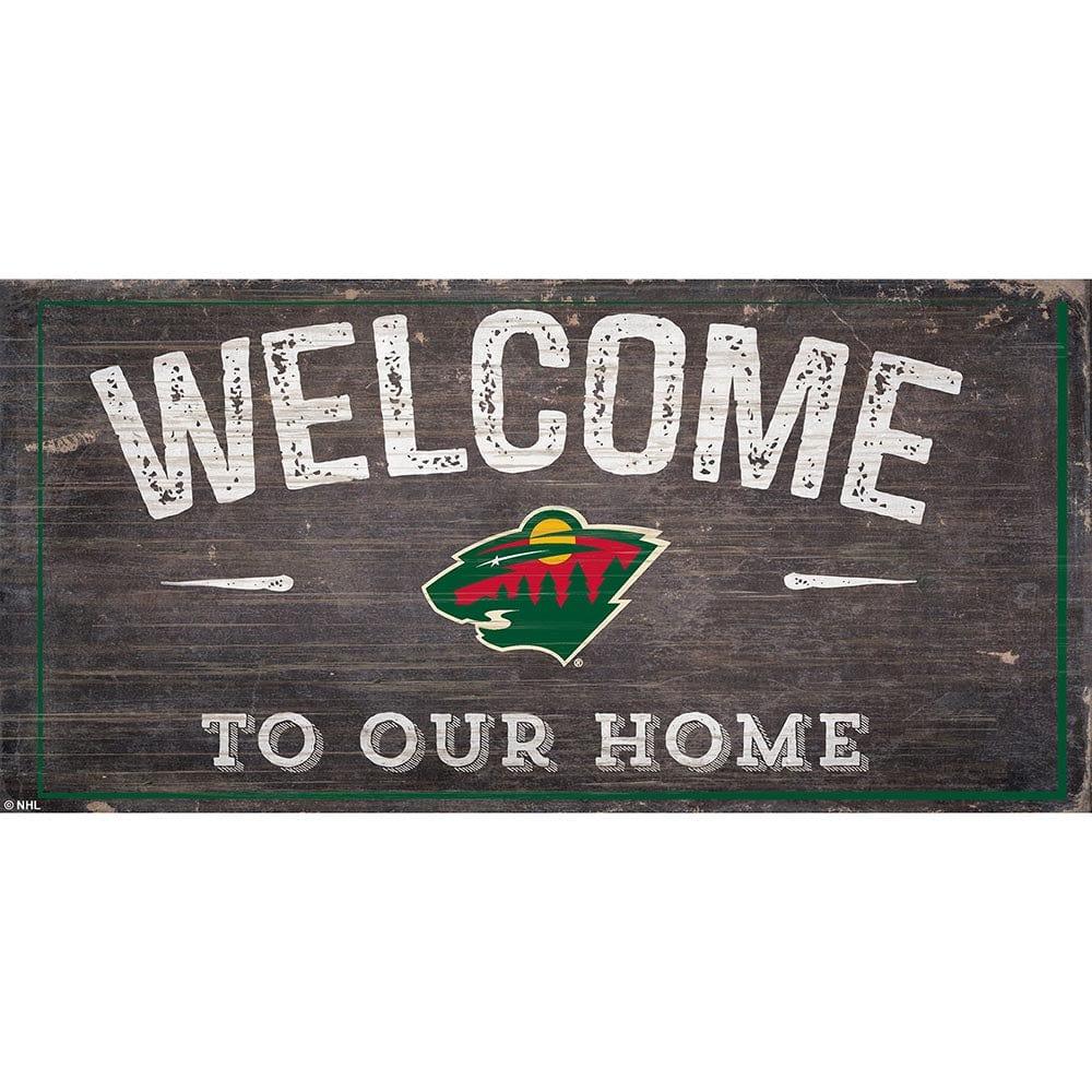 fan creations Minnesota Wild Welcome Distressed 6x12