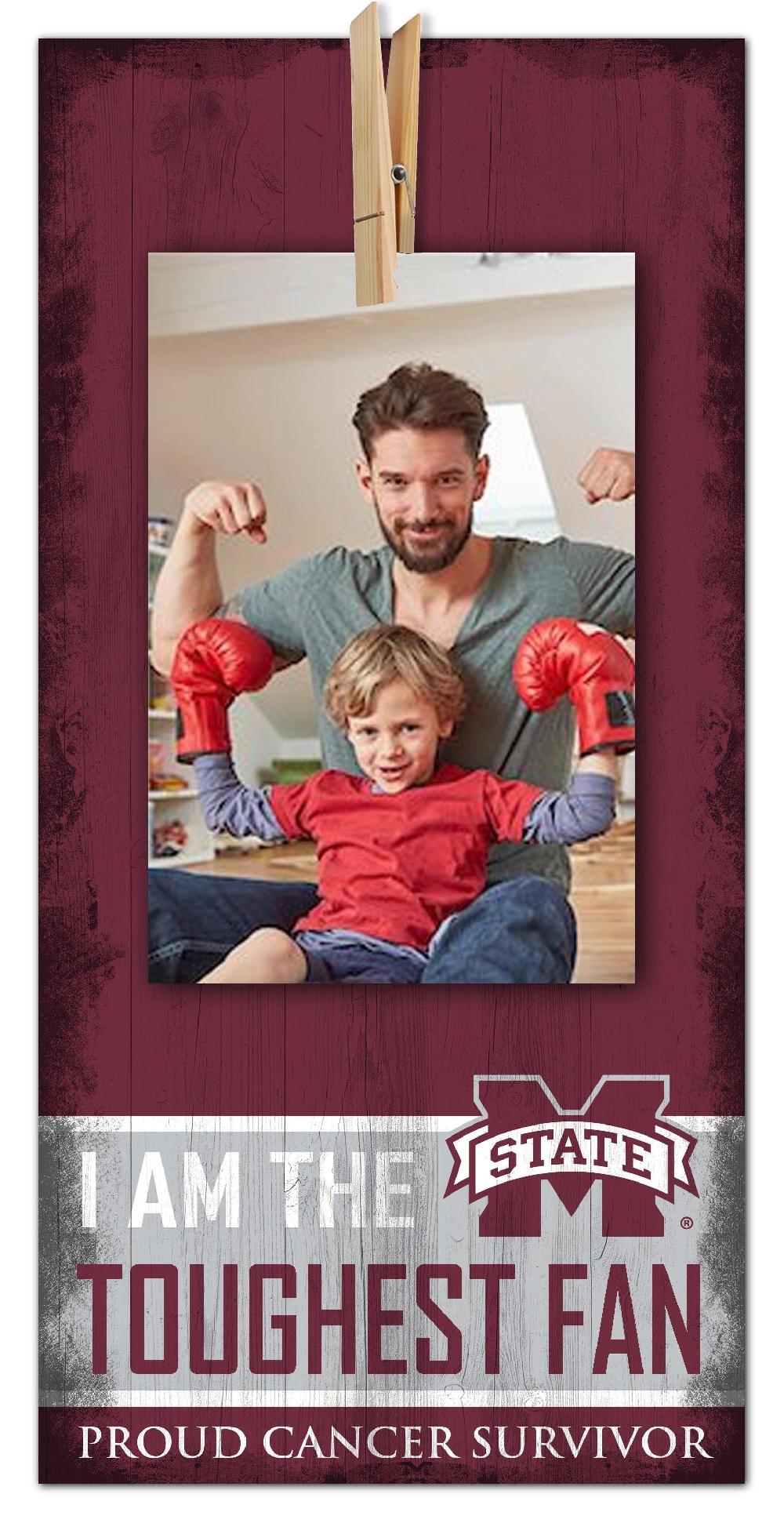 fan creations Mississippi State Toughest Fan Clothespin 6x12