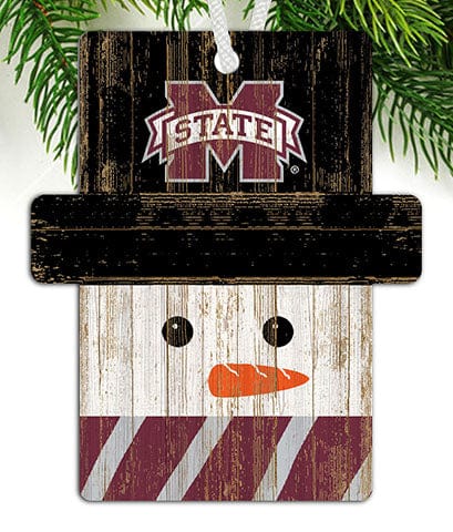 fan creations Mississippi State University Snowman Ornament