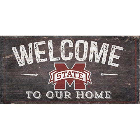 fan creations Mississippi State Welcome Distressed 6 x 12