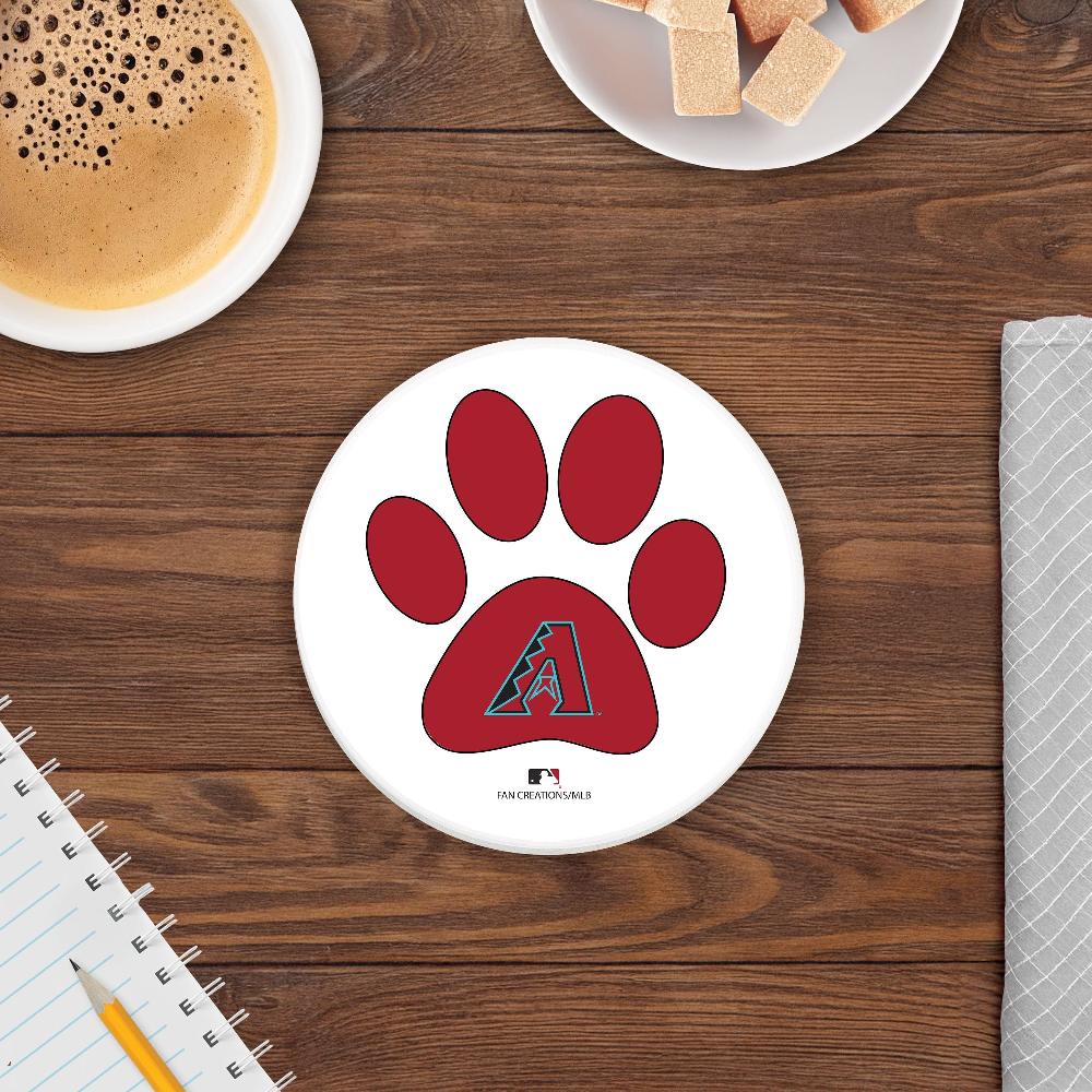 fan creations MLB - Arizona Diamondbacks 4 in Round Dog Paw Coaster
