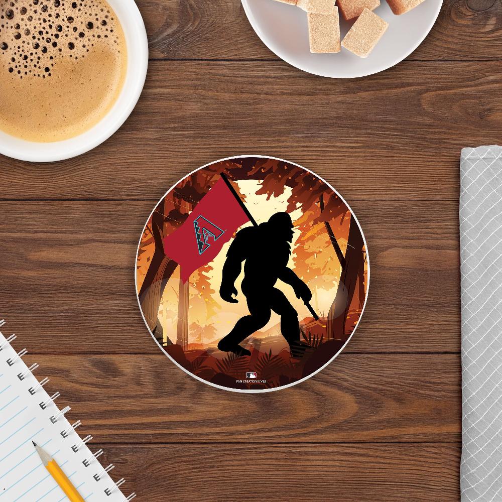 fan creations MLB Arizona Diamondbacks- 4 inch Ceramic Big Foot Flag Car Coaster