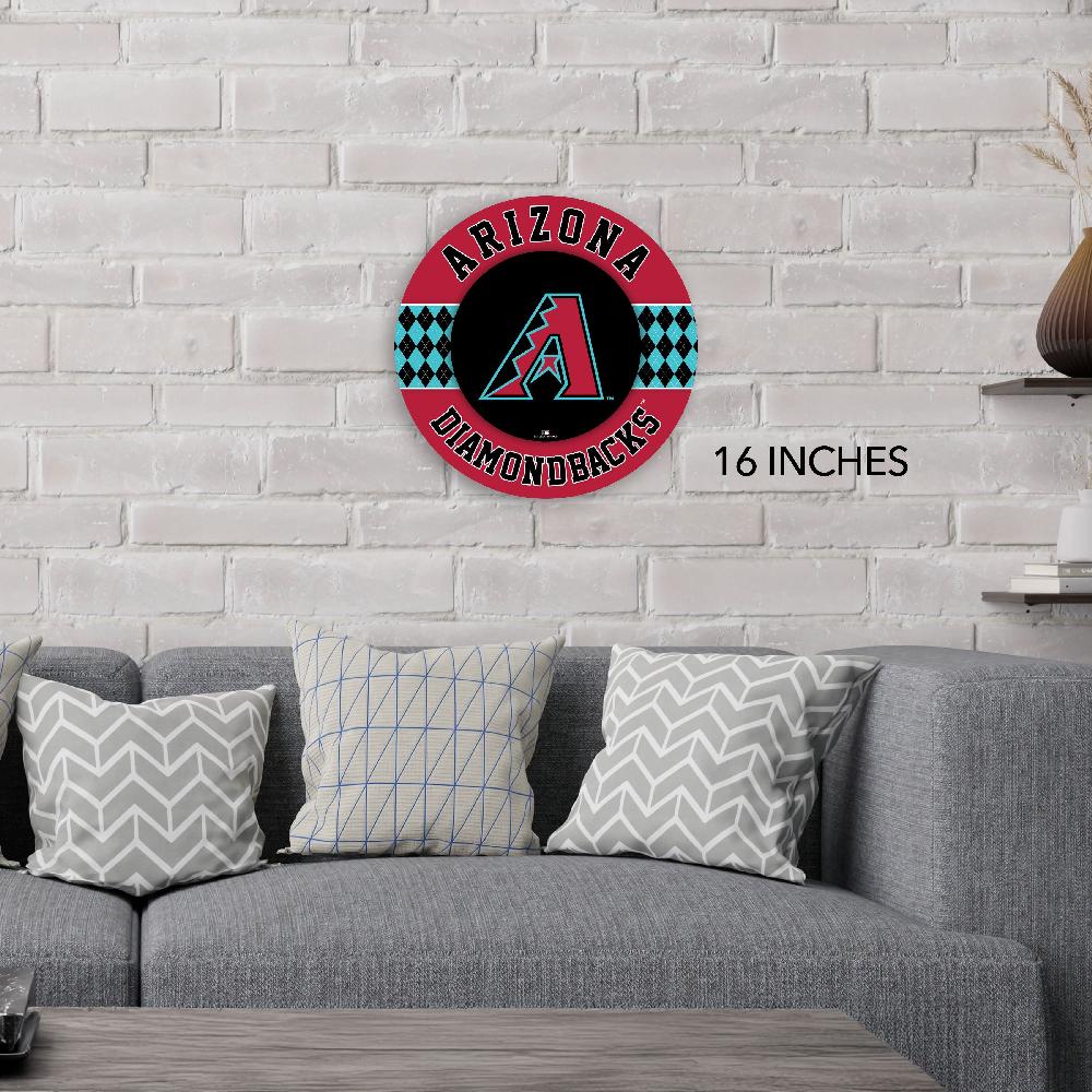 fan creations MLB Arizona Diamondbacks Argyle 16inc Circle Wall Art