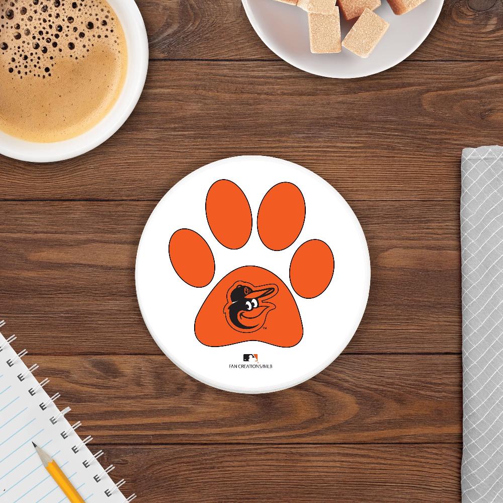 fan creations MLB - Baltimore Orioles 4 in Round Dog Paw Coaster