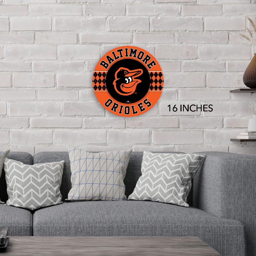 fan creations MLB Baltimore Orioles Argyle 16inc Circle Wall Art