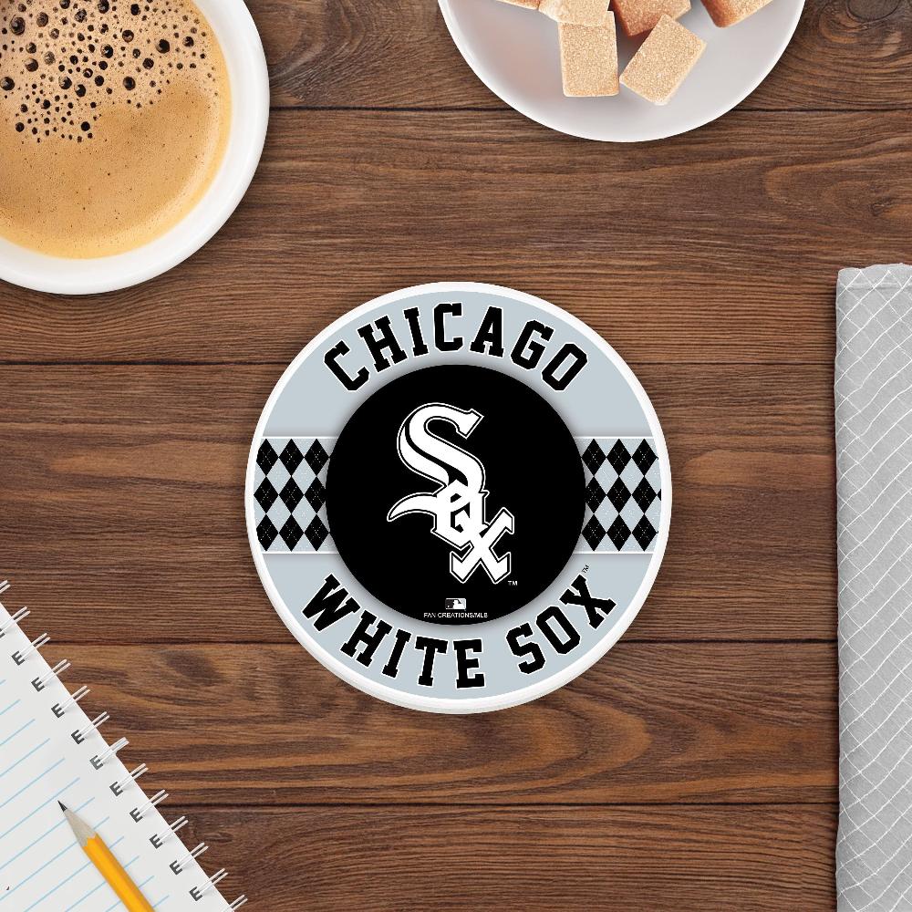 fan creations MLB - Chicago White Sox 4 inch Ceramic Argyle Coaster