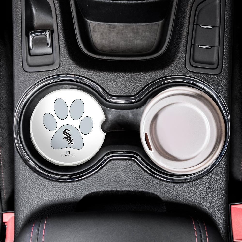 fan creations MLB Chicago White Sox Themed Ceramic Car Coaster -2.5" Bigfoot Carrying Team Flag Design - 2 Pack