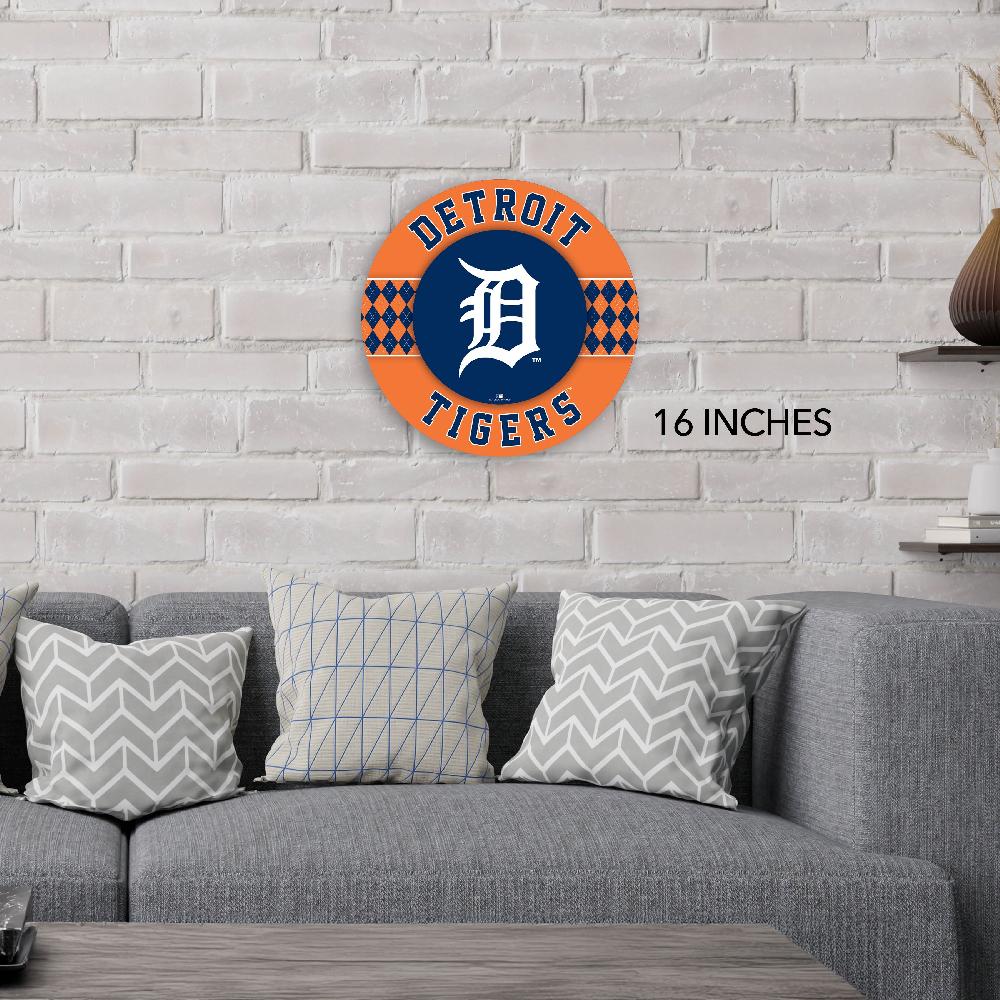 fan creations MLB Detroit Tigers Argyle 16inc Circle Wall Art