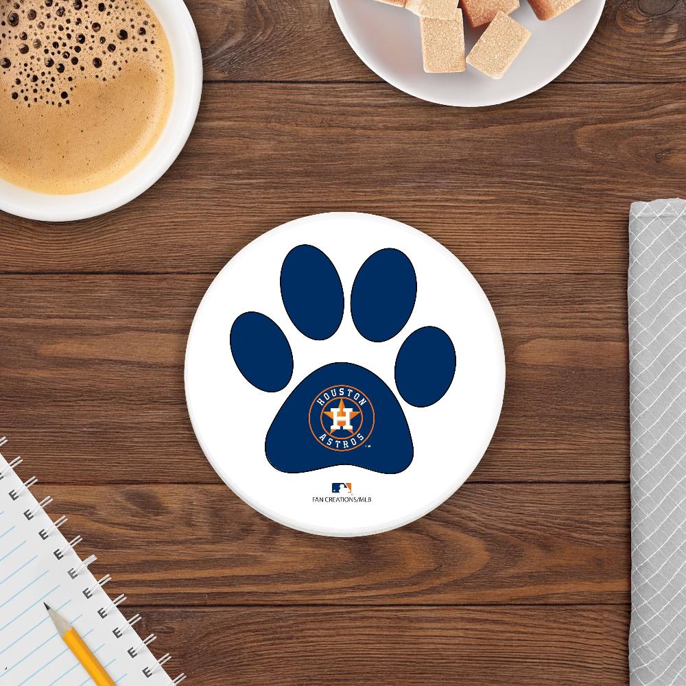 fan creations MLB - Houston Astros 4 in Round Dog Paw Coaster