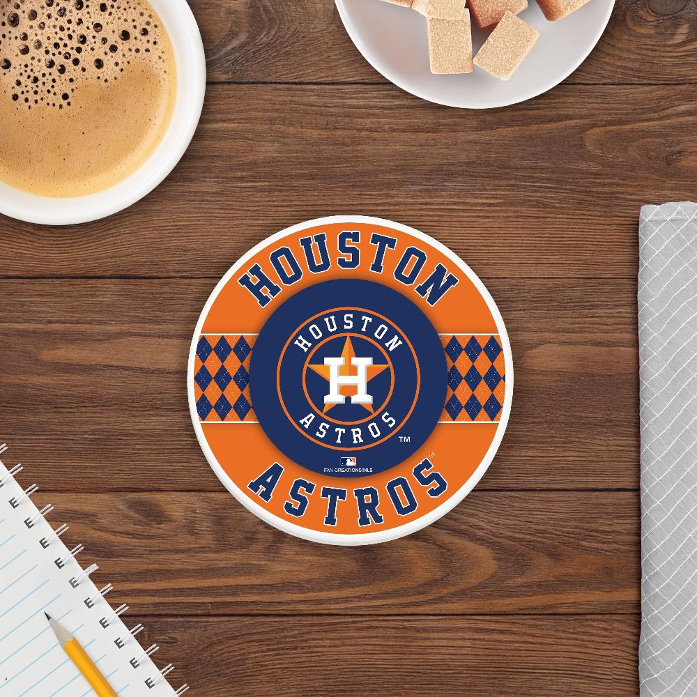 fan creations MLB - Houston Astros 4 inch Ceramic Argyle Coaster