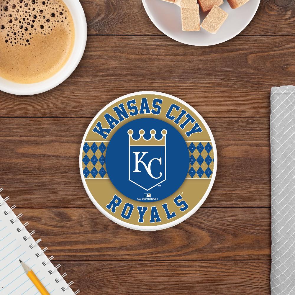 fan creations MLB - Kansas City Royals 4 inch Ceramic Argyle Coaster
