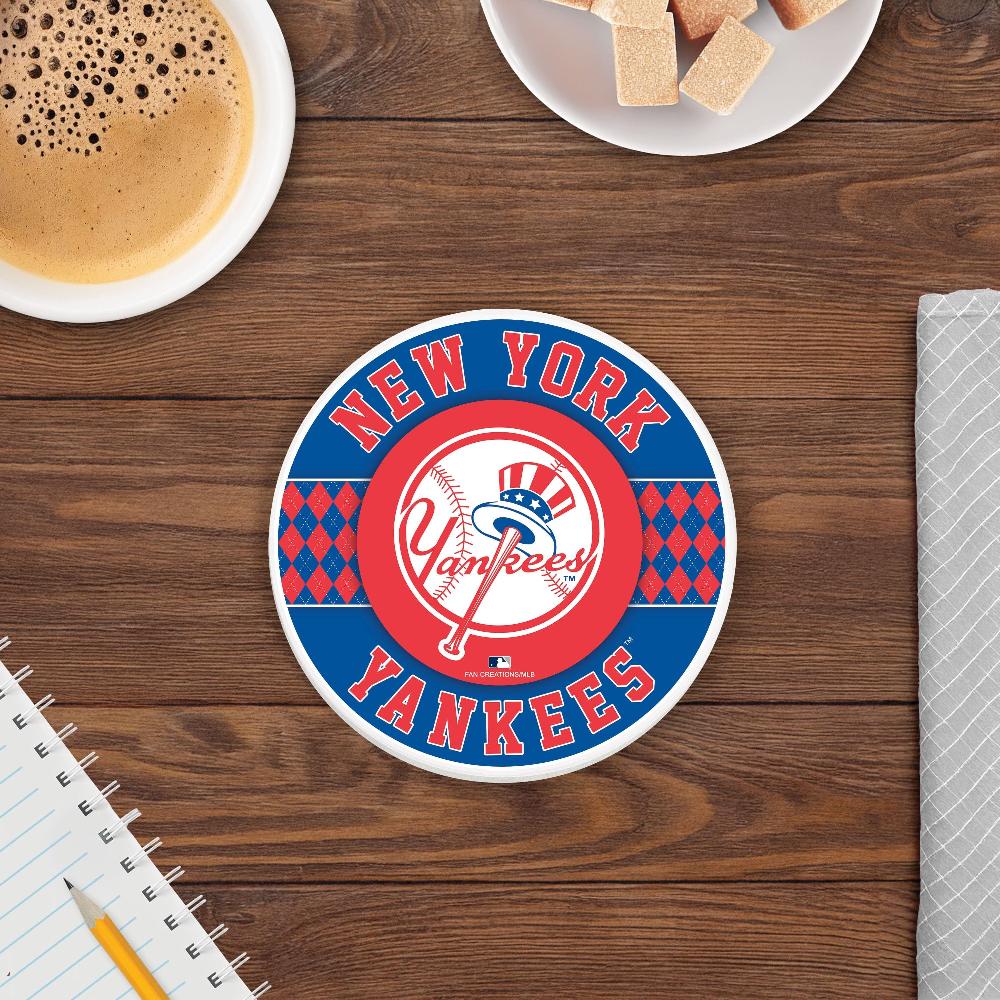 fan creations MLB - New York Yankees 4 inch Ceramic Argyle Coaster