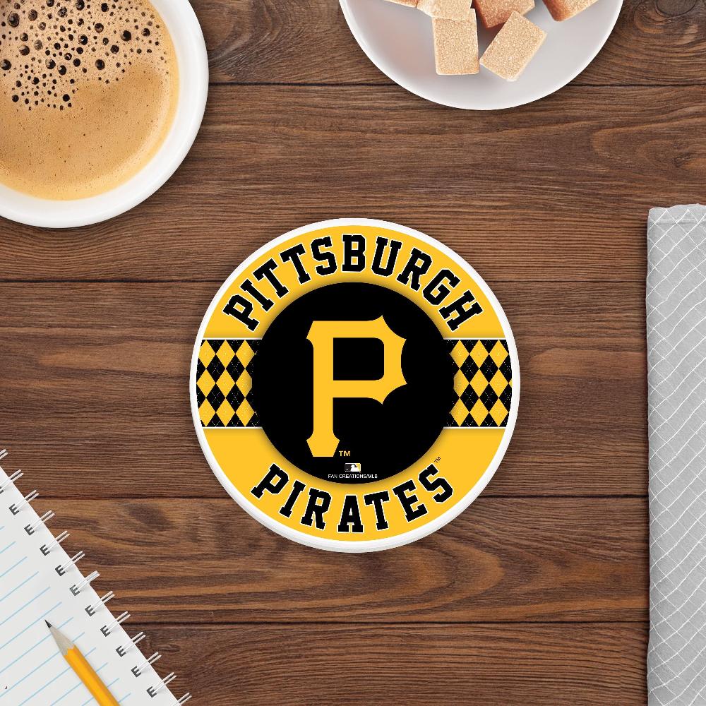 fan creations MLB - Pittsburgh Pirates 4 inch Ceramic Argyle Coaster
