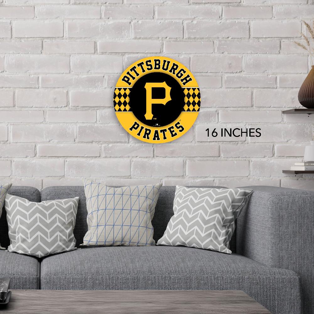 fan creations MLB Pittsburgh Pirates Argyle 16inc Circle Wall Art