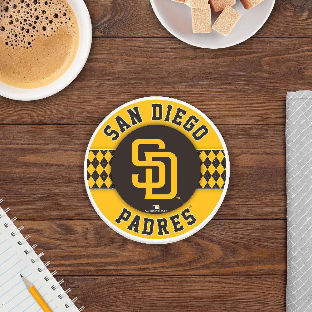 fan creations MLB - San Diego Padres 4 inch Ceramic Argyle Coaster