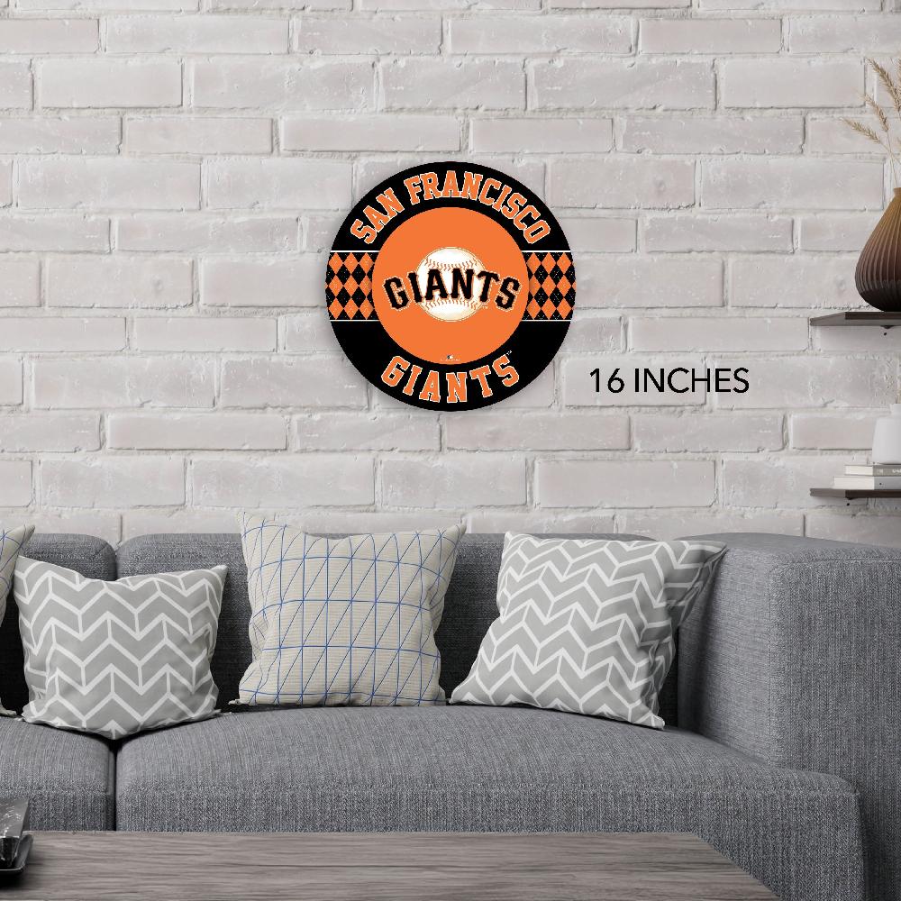 fan creations MLB San Francisco Giants Argyle 16inc Circle Wall Art
