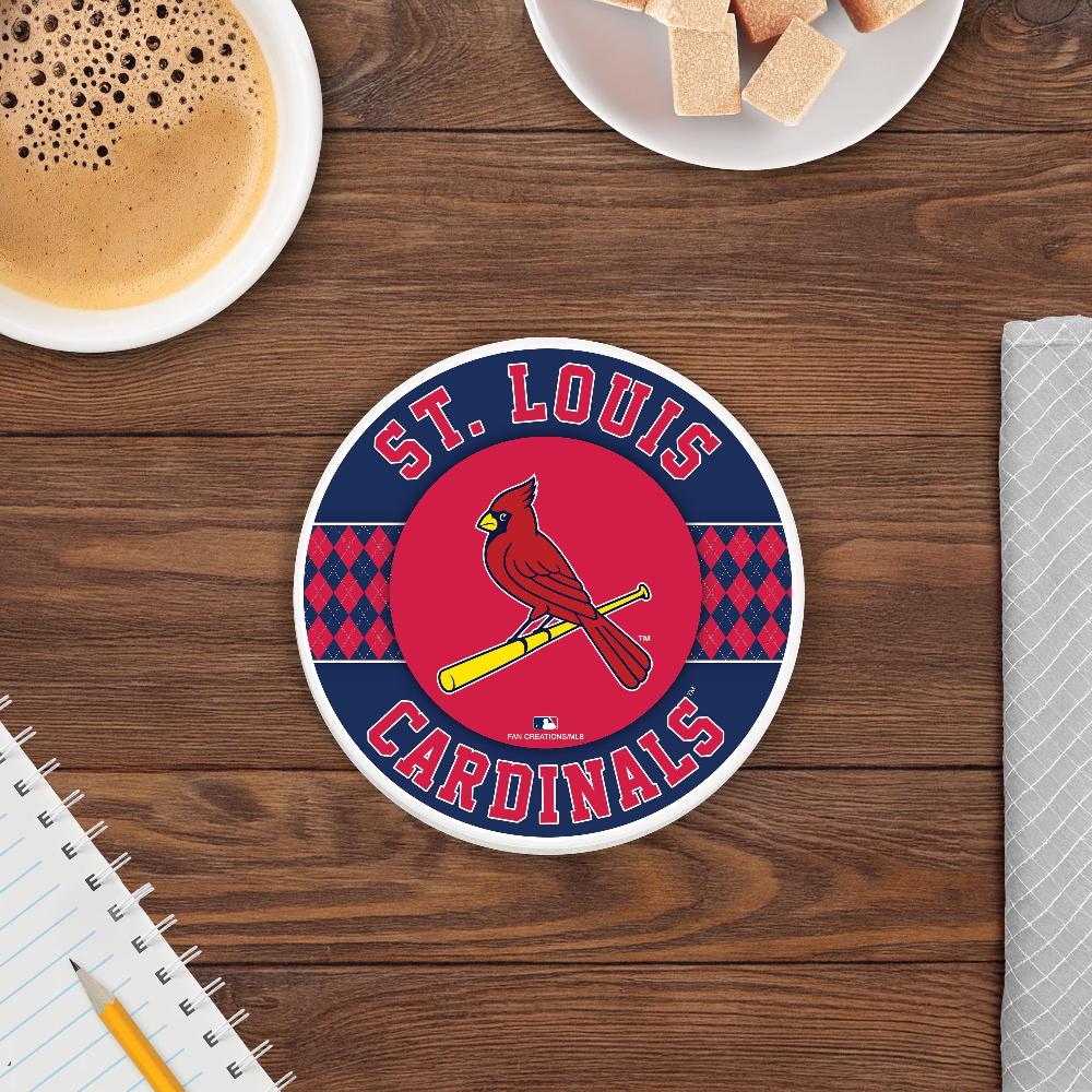 fan creations MLB - St. Louis Cardinals 4 inch Ceramic Argyle Coaster