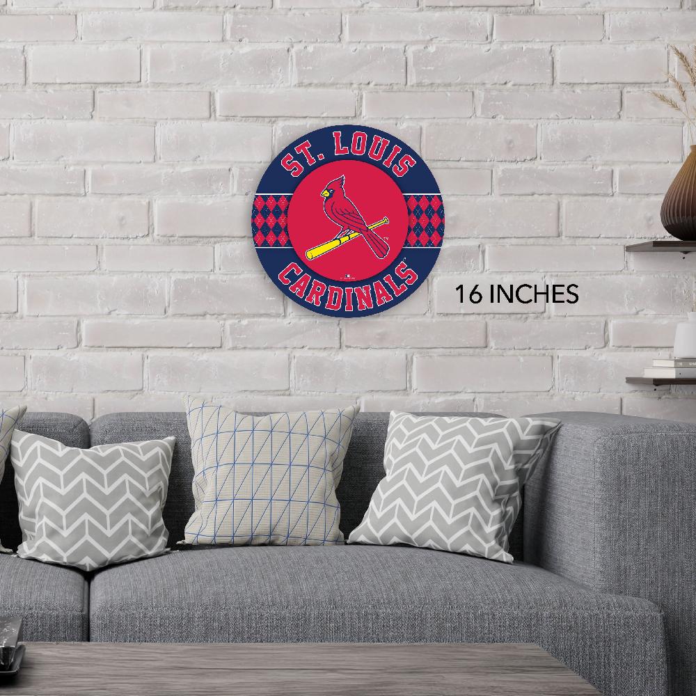 fan creations MLB St. Louis Cardinals Argyle 16inc Circle Wall Art