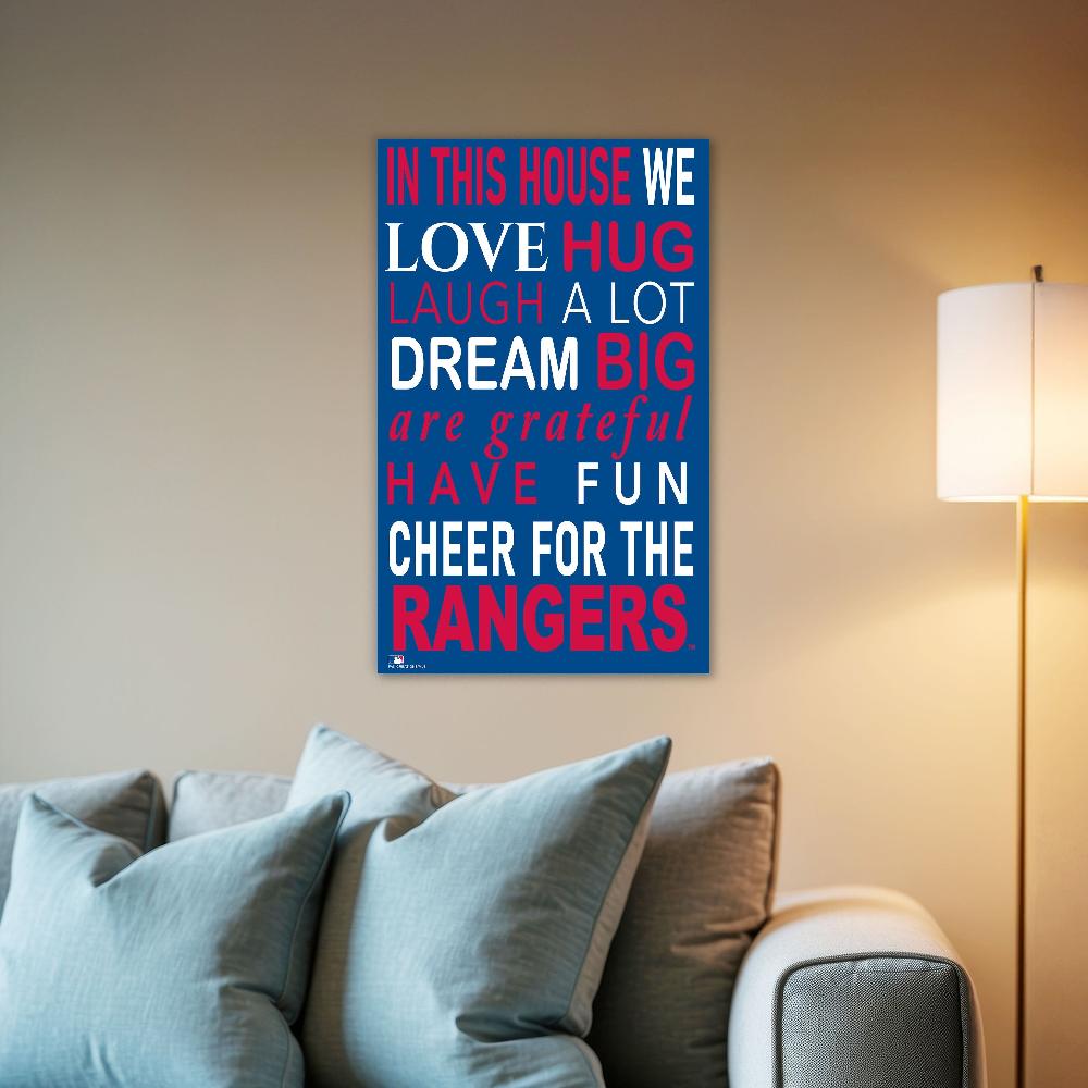 fan creations MLB Texas Rangers in This House 11x19 Wall Decor