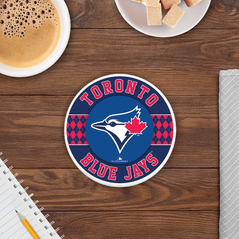 fan creations MLB - Toronto Blue Jays 4 inch Ceramic Argyle Coaster