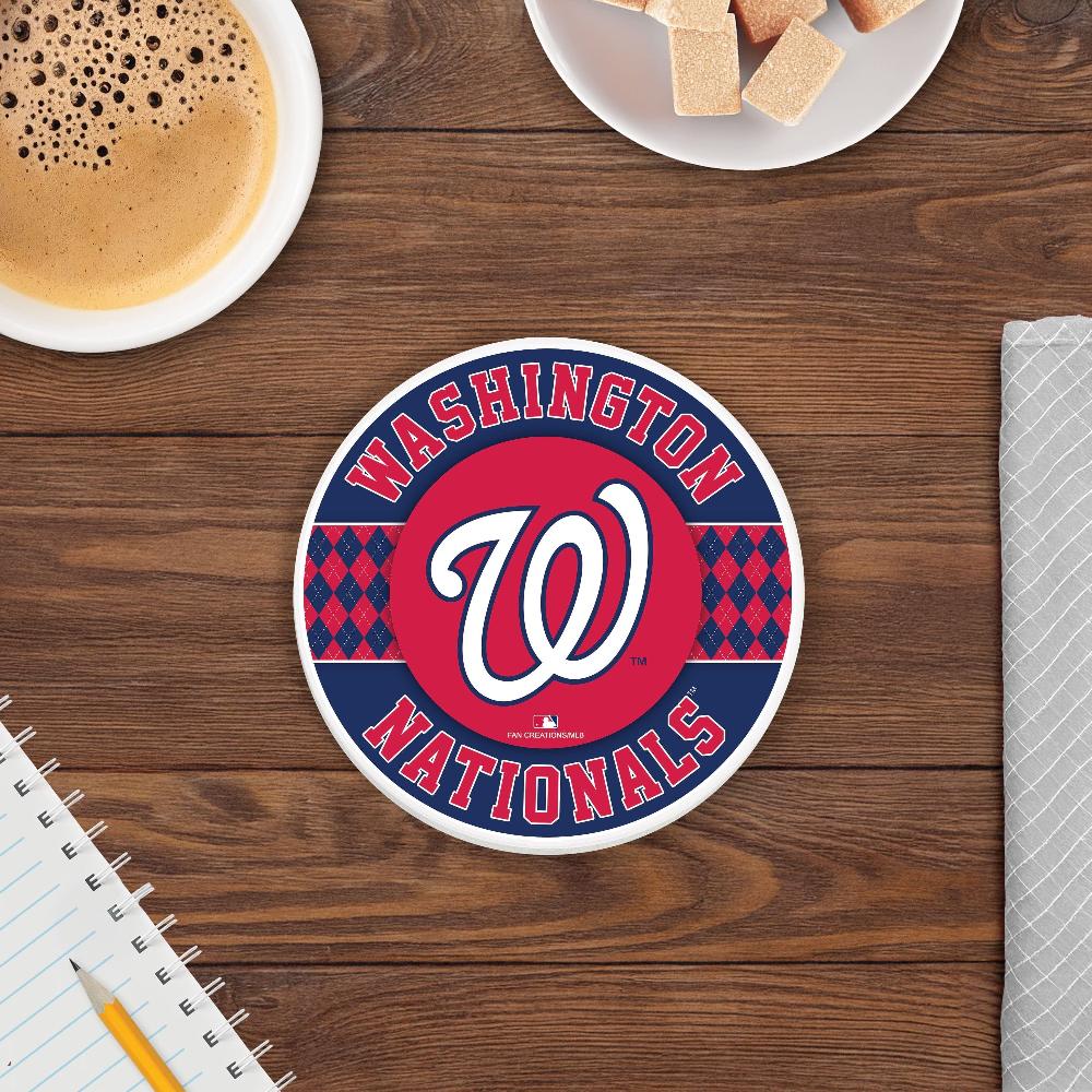 fan creations MLB - Washington Nationals 4 inch Ceramic Argyle Coaster