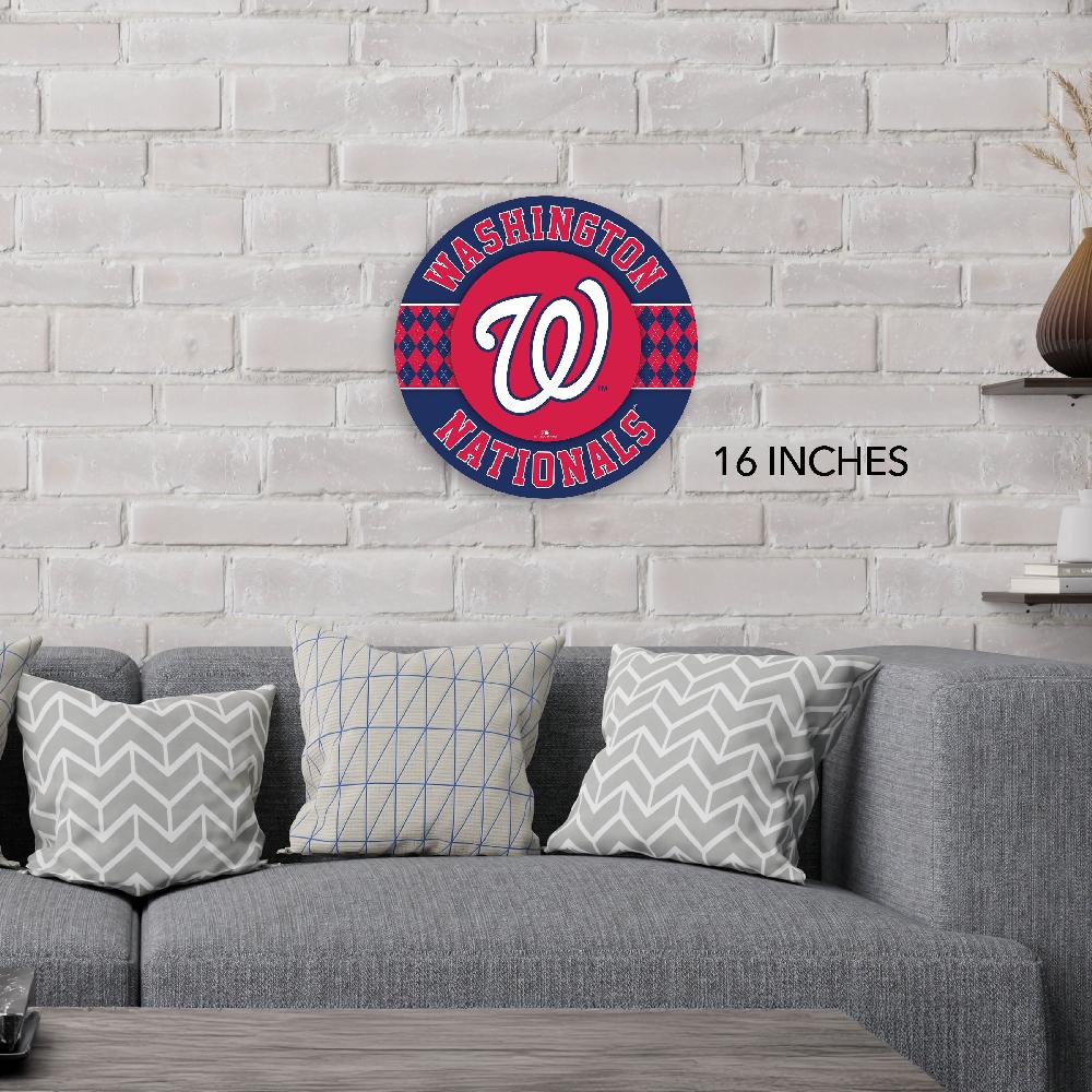 fan creations MLB Washington Nationals Argyle 16inc Circle Wall Art