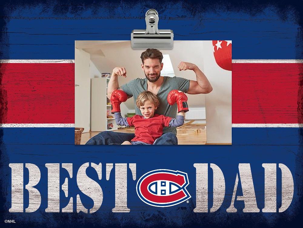 fan creations Montreal Canadiens Best Dad With Stripe Clip Frame