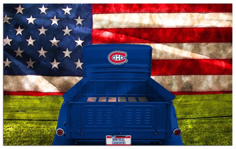 fan creations Montreal Canadiens Patriotic Retro Truck 11x19