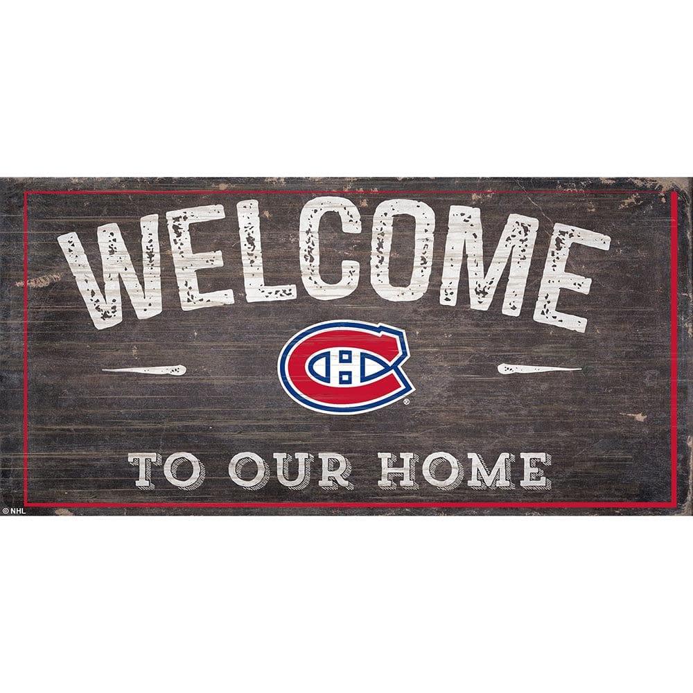 fan creations Montreal Canadiens Welcome Distressed 6x12