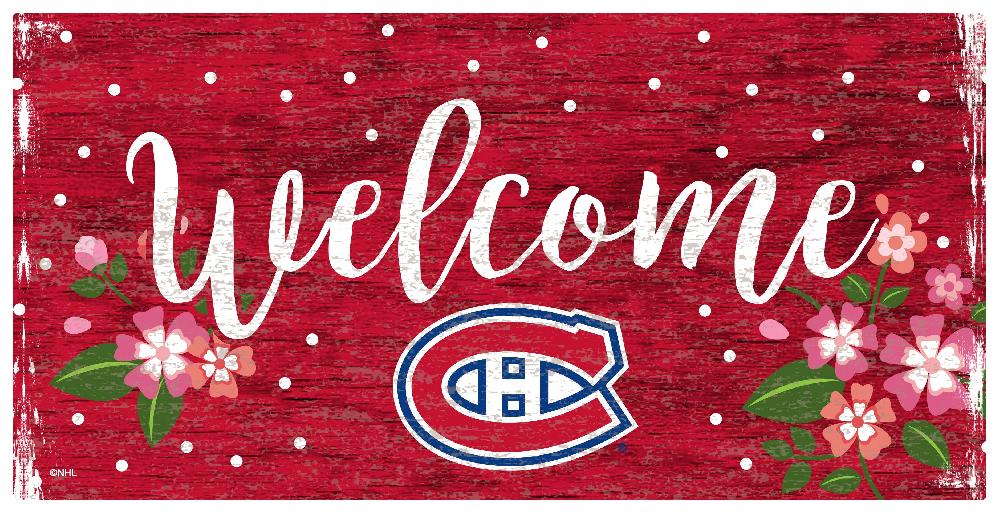 fan creations Montreal Impact Welcome Floral 6x12 Sign