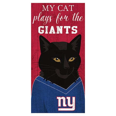 Fan Creations My Cat Plays For The New York Giants 6x12 Sign