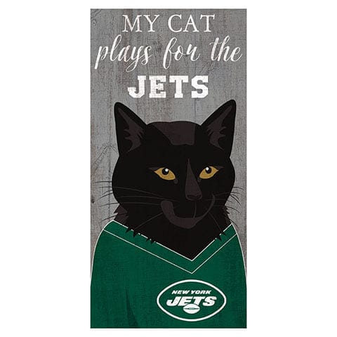 fan creations My Cat Plays For The New York Jets 6x12 Sign